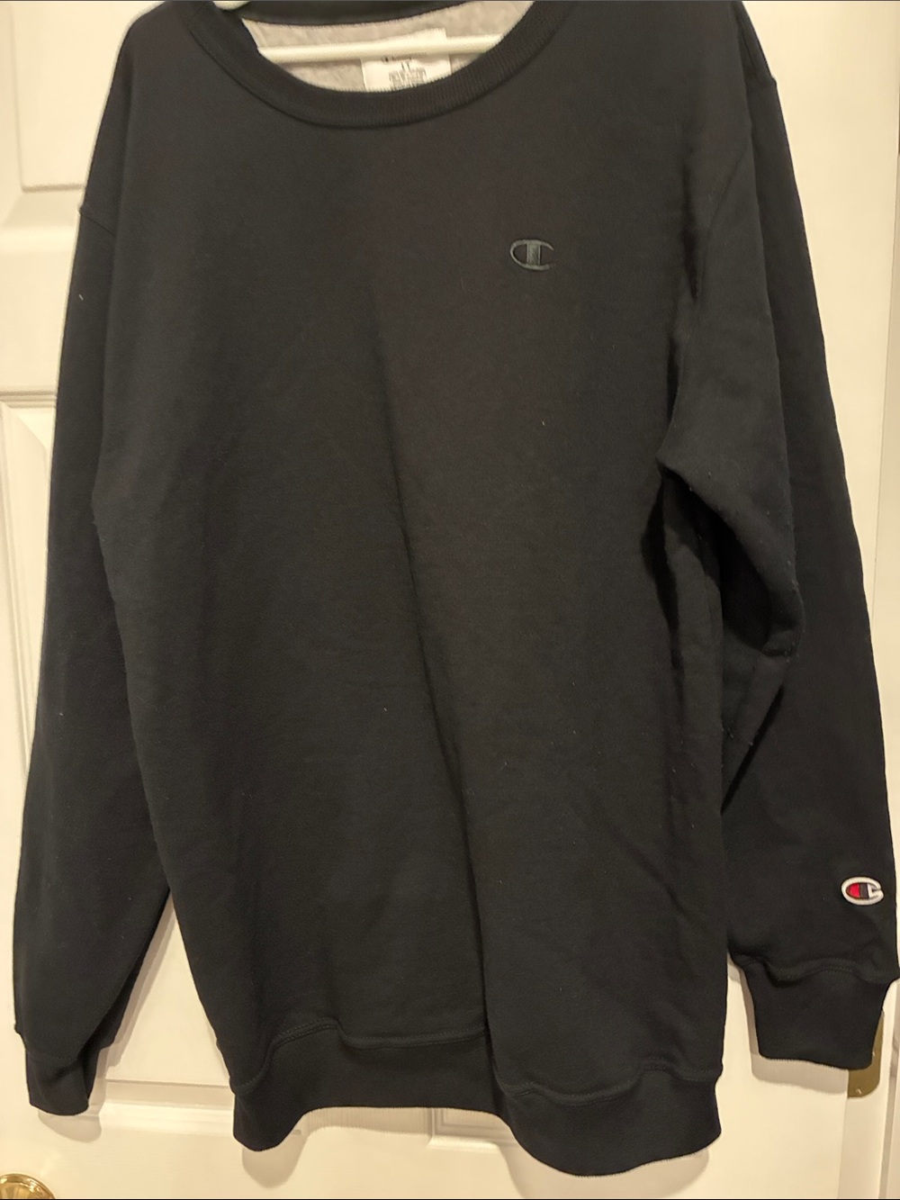 Champion Black Crewneck Sweatshirt with Small Logo